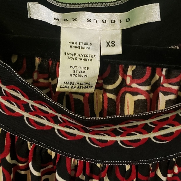 Max Studio Pilgrim Top with Empire Waist-XS - Picture 3 of 3